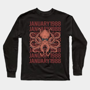 Funny Octopus - January 1988 Long Sleeve T-Shirt